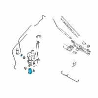 OEM 2015 Hyundai Tucson Rear Windshield Washer Motor & Pump Assembly Diagram - 98510-2S100
