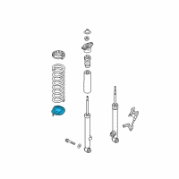 OEM Hyundai Genesis Rear Spring Pad, Lower Diagram - 55323-B1000