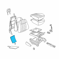 OEM 2005 Pontiac Montana Heater Asm, Driver Seat Back Cushion Diagram - 89042097