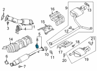 OEM 2022 Kia K5 Hanger-Exhaust Pipe Diagram - 28761C1500