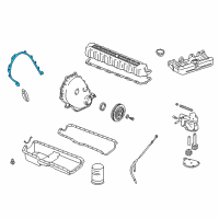 OEM 1999 Jeep Grand Cherokee Gasket-Front Cover Diagram - 53010441