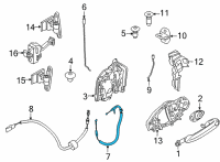 OEM 2021 BMW M850i xDrive Gran Coupe Door Latch Cable Diagram - 51517428527