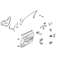 OEM 2020 Acura TLX Switch Assembly, Remote Control Mirror Diagram - 35190-TX4-H21