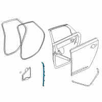 OEM 2015 Cadillac XTS Front Weatherstrip Diagram - 23197303