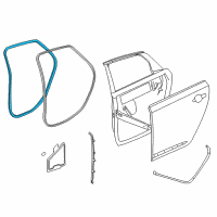 OEM 2014 Cadillac XTS Weatherstrip On Body Diagram - 23142208