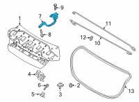 OEM 2021 Hyundai Elantra Hinge Assembly-Trunk Lid, LH Diagram - 69910-AA000