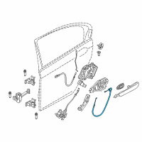 OEM 2021 BMW 530e xDrive Door Latch Cable Diagram - 51217339473