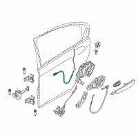 OEM 2021 BMW 530e xDrive Door Latch Cable Diagram - 51217339471