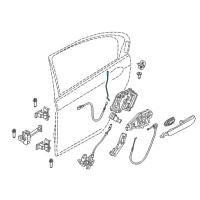 OEM 2021 BMW 530e xDrive Door Latch Cable Diagram - 51217339467