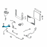 OEM 2009 BMW X6 Radiator Lower Coolant Hose Diagram - 17-12-7-576-358