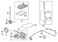 OEM Ford Bronco Oil Pan Front Seal Diagram - KT4Z-6710-B