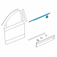 OEM 2022 Honda CR-V Molding Assy., L. FR. Door Diagram - 72450-TLA-A01