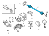 OEM 2021 BMW M4 OUTPUT SHAFT, REAR LEFT Diagram - 33-20-8-089-855