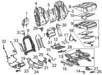 OEM 2021 Chevrolet Suburban Slide Knob Diagram - 84689849