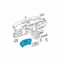 OEM 2014 Cadillac Escalade ESV Instrument Cluster Diagram - 22806776