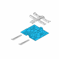 OEM Kia Optima Panel Assembly-Center Floor Diagram - 651104U500