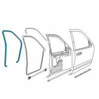 OEM 2009 Ford Explorer Body Weatherstrip Diagram - 8L2Z-7820708-A