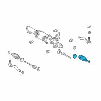 OEM 2008 Lexus LS600h Boot, Steering Rack Diagram - 45535-26060