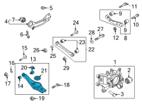 OEM 2022 Hyundai Santa Cruz ARM COMPLETE-RR LWR, RH Diagram - 55211-P2000