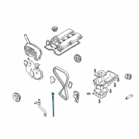 OEM 2002 Hyundai Sonata Oil Level Gauge Rod Assembly Diagram - 26611-38054