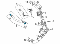 OEM Cadillac Escalade Inlet Hose Clamp Diagram - 11602189