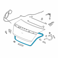 OEM 2014 Honda Accord Weatherstrip, Trunk Lid Diagram - 74865-T3L-A01