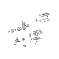 OEM 2010 Pontiac Vibe Gasket, Oil Pan Drain Plug Diagram - 94855838