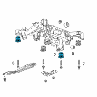 OEM 2016 Cadillac ATS Suspension Crossmember Front Mount Diagram - 20755821