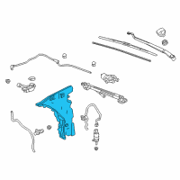 OEM 2016 Cadillac ATS Washer Reservoir Diagram - 23140044