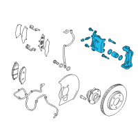 OEM 2014 Nissan Leaf CALIPER Assembly-Front RH, W/O Pads Or SHIMS Diagram - 41001-3TA0C