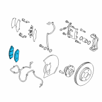 OEM 2015 Nissan Leaf Front Brake Pads Kit Diagram - D1060-3TA0A