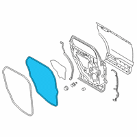 OEM 2017 Lincoln MKX Door Weatherstrip Diagram - FA1Z-5825324-A