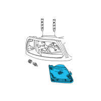 OEM 1999 Ford F-250 Composite Headlamp Diagram - 3L3Z-13008-CA