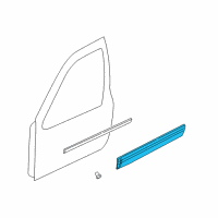 OEM 1997 Infiniti QX4 Moulding-Front Door, RH Diagram - 80870-1W305