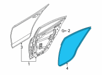 OEM 2022 Hyundai Elantra W/STRIP Assembly-RR Dr Side LH Diagram - 83130-AB000