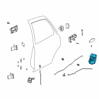 OEM 2000 Saturn LS Rear Side Door Lock Assembly Diagram - 22666178