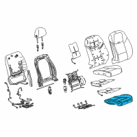 OEM Cadillac ATS Seat Cushion Pad Diagram - 84065962