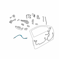 OEM Saturn Astra Lock Cable Diagram - 24463581