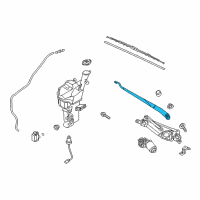 OEM 2014 Kia Forte5 Windshield Wiper Arm Assembly Passenger Diagram - 98320A7500