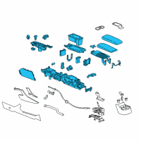 OEM 2016 Chevrolet Volt Console Assembly Diagram - 84043474