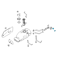 OEM Nissan Titan XD Filler Cap Assembly Diagram - 17251-EZ40B