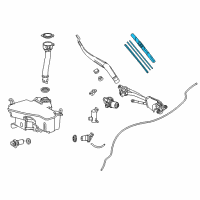 OEM 2019 Lexus IS350 Front Wiper Blade, Left Diagram - 85222-53090