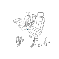 OEM 2005 Dodge Dakota Front Seat Cushion Diagram - 1BJ681D5AA