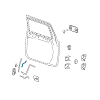 OEM 2007 Hummer H2 Rod, Front Side Door Lock Cyl Diagram - 15055886