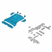 OEM 2013 Hyundai Santa Fe Sport Panel Assembly-Rear Floor Front Complete Diagram - 65510-4Z000