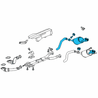 OEM 2015 Chevrolet Corvette Muffler & Pipe Diagram - 84231593