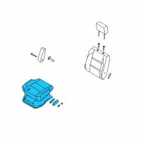 OEM 2014 Nissan Titan Cushion Assy-Front Seat Diagram - 87350-ZR50D