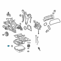 OEM Toyota Highlander Baffle Plate Drain Plug Diagram - 90341-12012