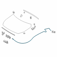 OEM 2018 Infiniti QX30 CABL Hood Lock Diagram - 65620-HG00A