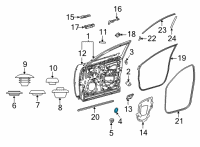 OEM 2020 Toyota Camry Door Shell Plug Diagram - 90950-01A02